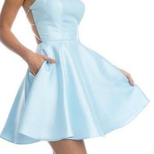 ice blue short dress